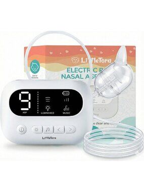 Baby Nasal Aspirator with 9 Suction Levels, Soothing Music & Night Light